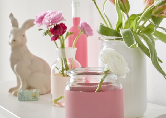 Frühlingserwachen – DIY Blumenvasen in Pastell