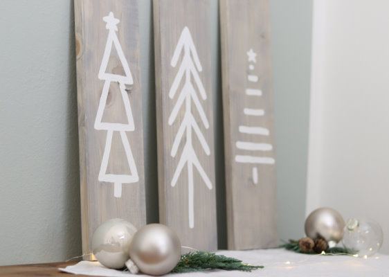 How To: Weihnachts-Holzschilder